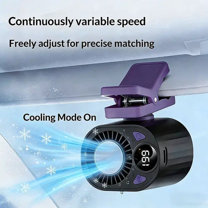 Portable car LCD fan with 360°