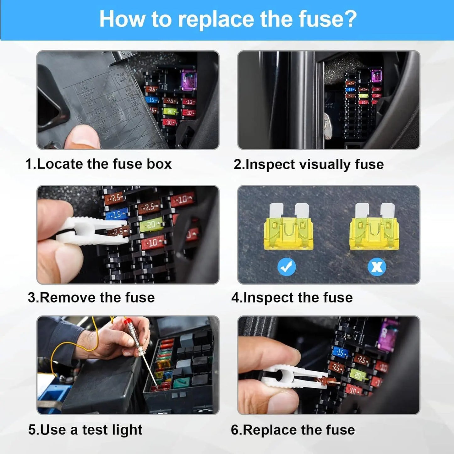 🚗 306PCS Car Blade Fuse Assortment Set