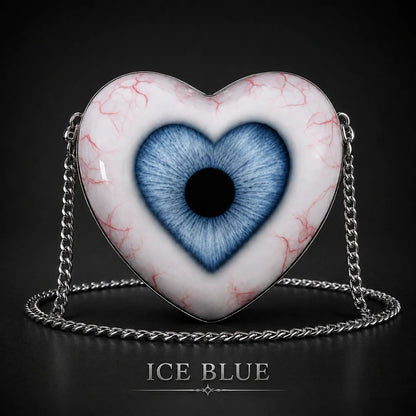 🖤👁 Gothic Heart Eye Statement Crossbody Bag