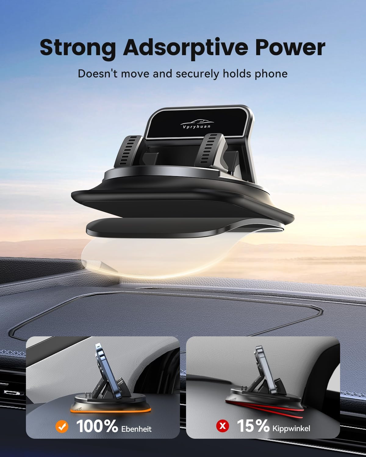 Car phone holder 360 degree rotation, suitablefor car navigation in-car dashboard