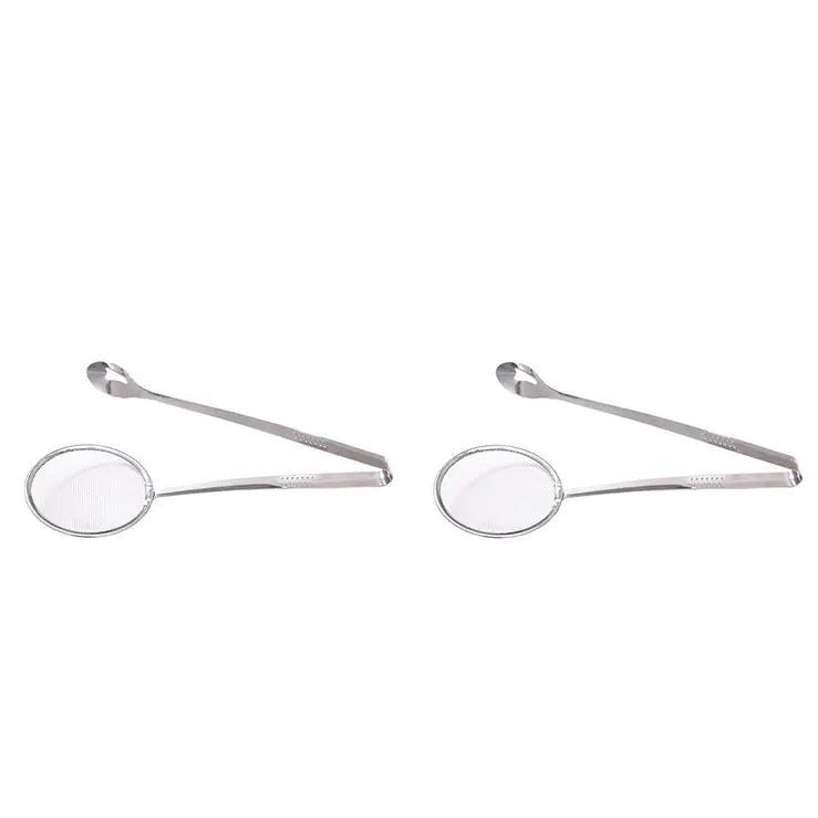 🔥（BUY 1 GET 1 FREE）2-in-1 Stainless Steel Strainer Tongs – Grab, Drain & Serve with One Tool