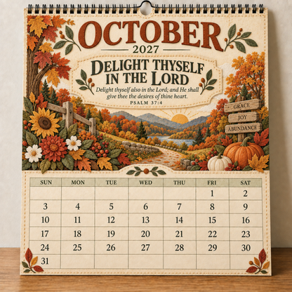 ✝️ 2027 Psalms of Comfort & Strength Wall Calendar