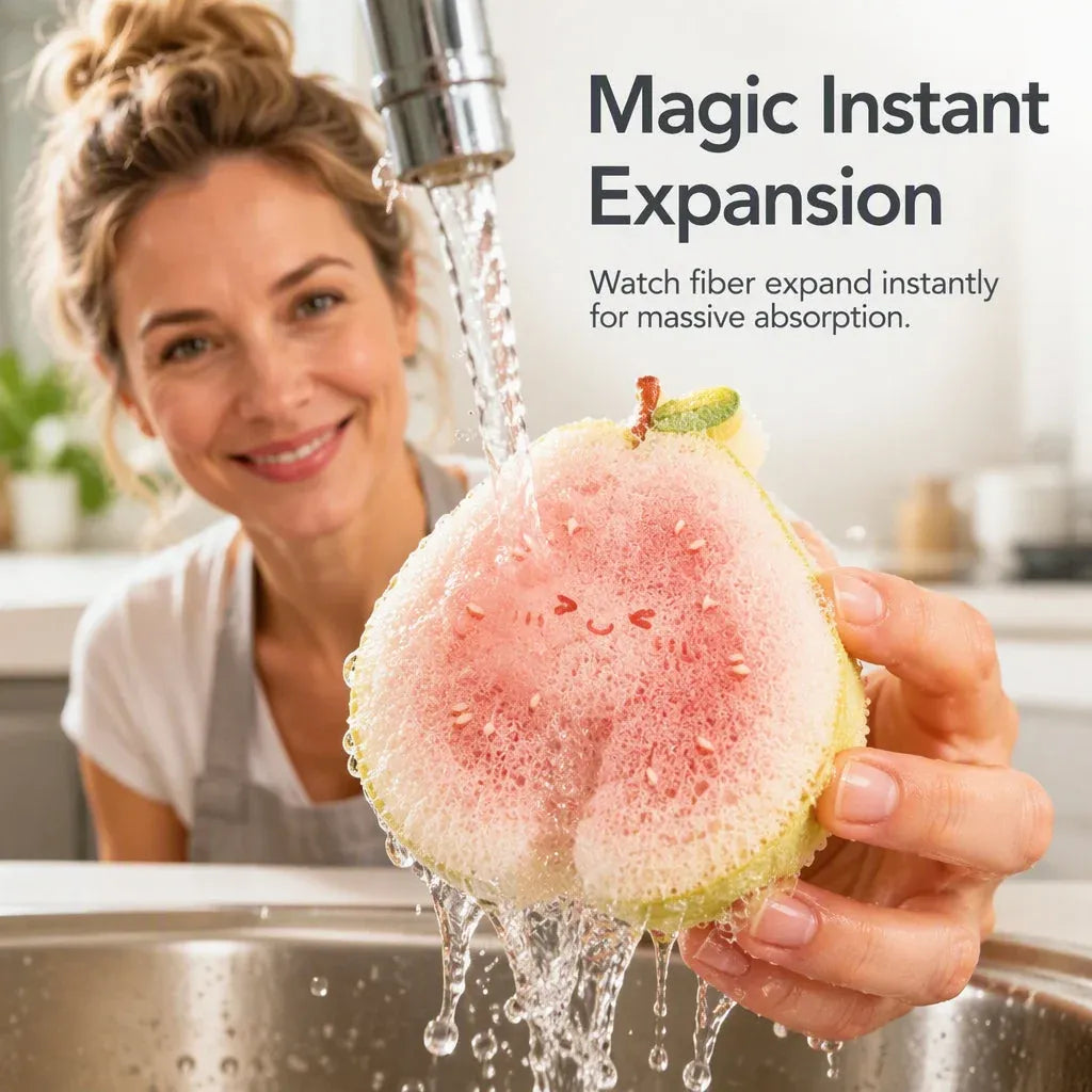 🔥🥗✨Cute fruit-shaped dishwashing sponge brush🧴🍲