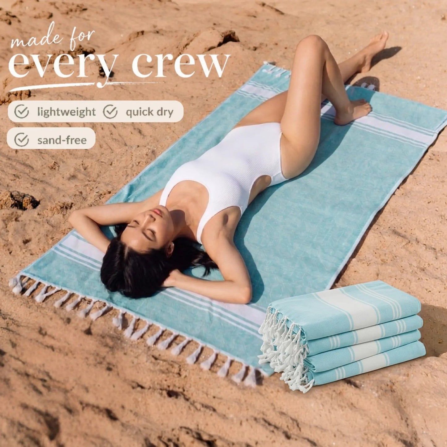 🌊Beach Towel 39"x71" – Quick-Dry, Sand-Free, Breathable 🏖️Travel & Pool Ready ☀️