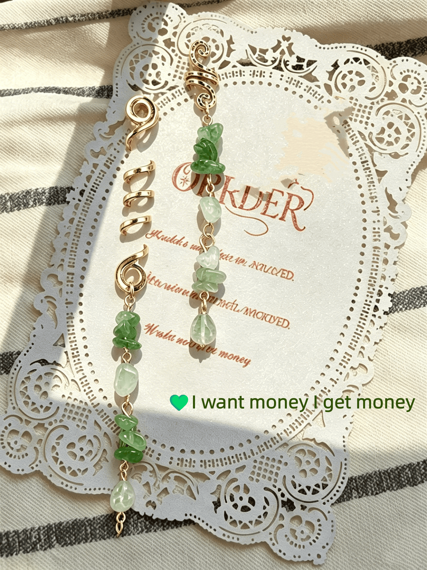 🏆 Buy 1 Get 1 Free!🍀-💌Rose Gold Spiral Hairpin with Natural Crystal Charm✨