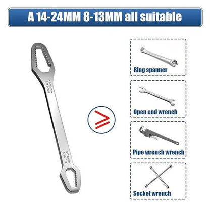 🔧Double-Ended Torx Wrench, Universal Automotive Torx Wrench 8-24mm Self-Tightening🔧（2 pcs)
