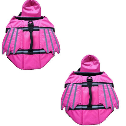 🥳2026 HOT SALE🐕👼 Reflective Angel Wing Dog Life Jacket – High‐buoyancy, quick‐rescue handle & breathable mesh. Reflective strips for evening swims🌊