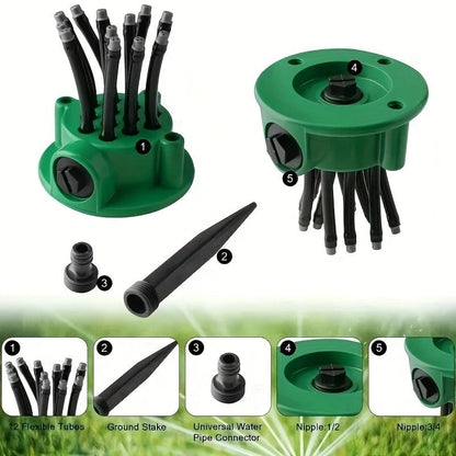 Adjustable Multi-Nozzle Lawn Sprinkler