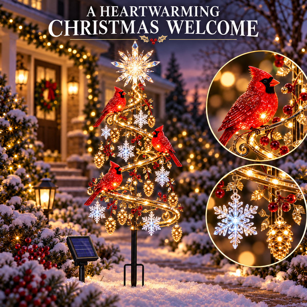 🎄 Christmas Magic Lighted Garden Stakes – Enchanting Outdoor Holiday Yard Décor ✨