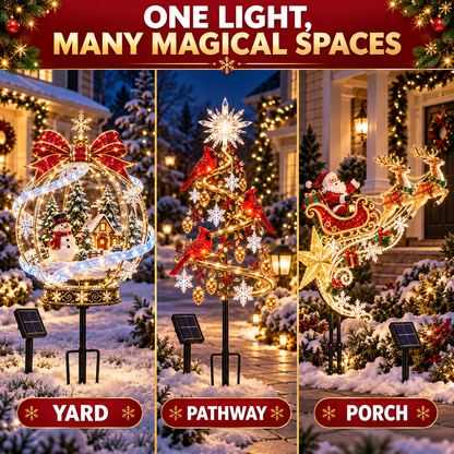 🎄 Christmas Magic Lighted Garden Stakes – Enchanting Outdoor Holiday Yard Décor ✨