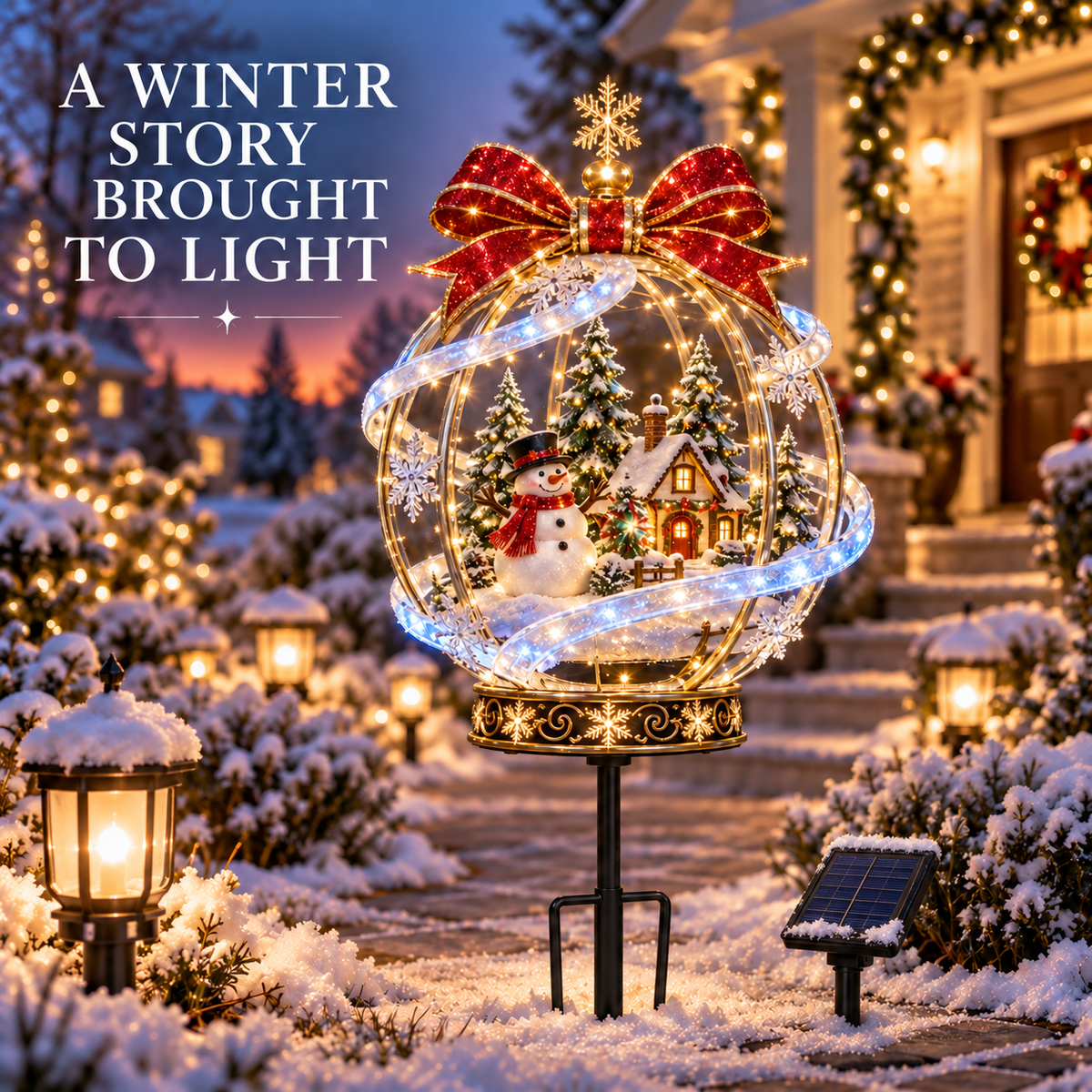 🎄 Christmas Magic Lighted Garden Stakes – Enchanting Outdoor Holiday Yard Décor ✨