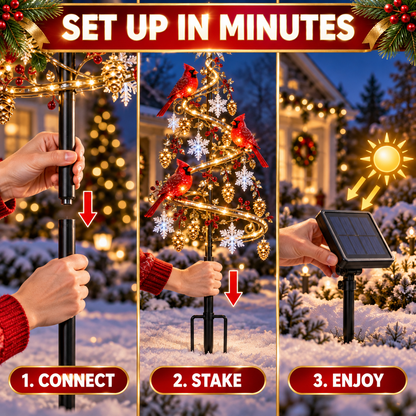 🎄 Christmas Magic Lighted Garden Stakes – Enchanting Outdoor Holiday Yard Décor ✨