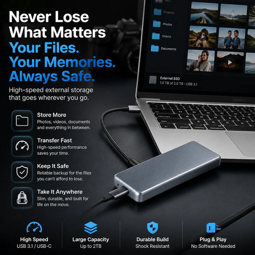 🔥Portable External SSD – Protect Your Photos, Videos & Important Files