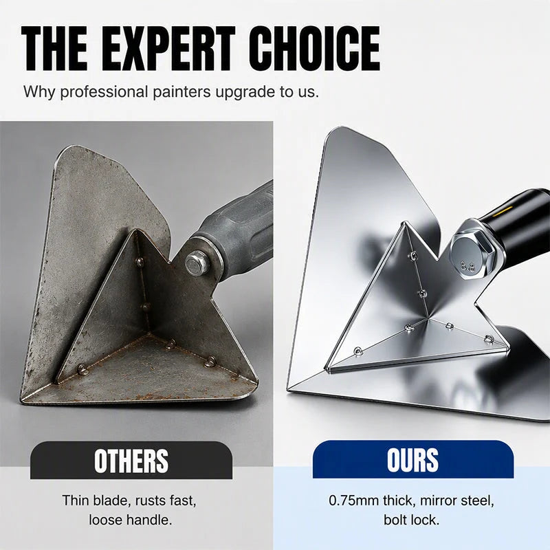🎁💥Stainless Steel Corner Trowel – Precise Corner Finishing, Anti-Rust, Ergonomic Handle ✨