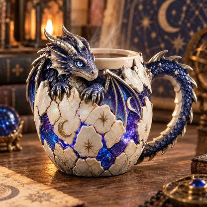 Last Day 49% OFF – 🐉 Dragonbound Realms™ Sculpted Dragon Mug Collection | 6 Fantasy Realm Designs with Raised 3D Dragon Details ☕
