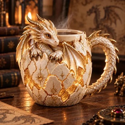 🔥🐉 Dragonbound Realms™ Sculpted Dragon Mug Collection | 6 Fantasy Realm Designs with Raised 3D Dragon Details ☕