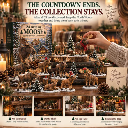 🌲24 Days of Moose – 24-Piece North Woods Christmas Collection（2D）