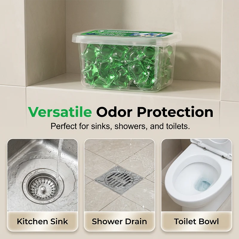 🥳HOT SALE💞50K+ SOLD!🏠Drain Deodorizer Pods – Instant fresh scent, no harsh chemicals