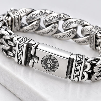 Men's Retro Six-Syllable Mantra Bracelet
