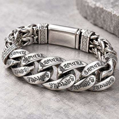 Men's Retro Six-Syllable Mantra Bracelet