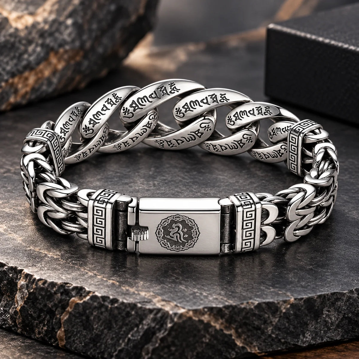 Men's Retro Six-Syllable Mantra Bracelet