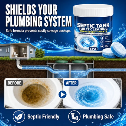 Septic Tank Safe Toilet Cleaning Effervescent Tablets