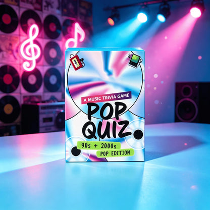 Lyrics Pop Quiz 90s & 2000s Music Trivia Game | Pub Quiz Style Party Game for Adults & Teens | Game Night, Hen Do & Dinner Party