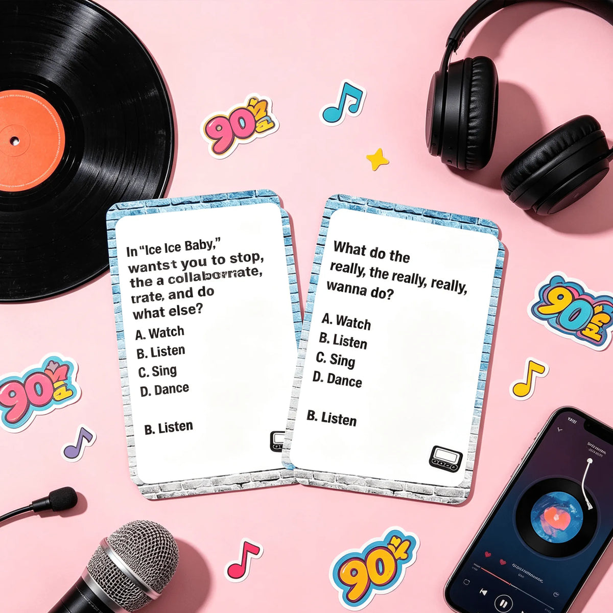 Lyrics Pop Quiz 90s & 2000s Music Trivia Game | Pub Quiz Style Party Game for Adults & Teens | Game Night, Hen Do & Dinner Party