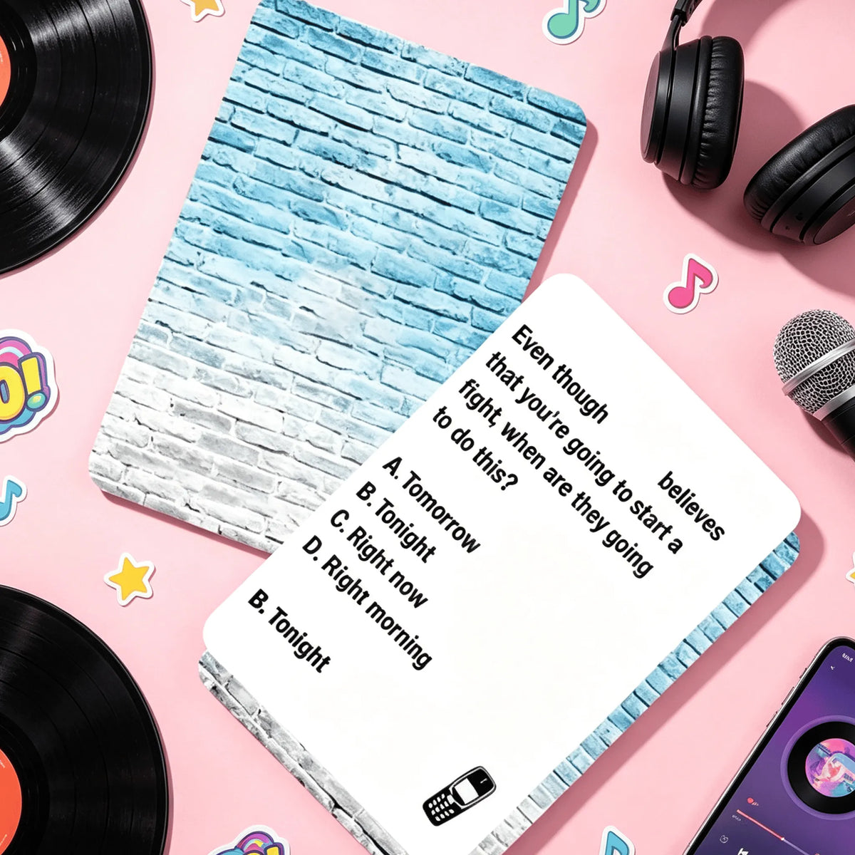 Lyrics Pop Quiz 90s & 2000s Music Trivia Game | Pub Quiz Style Party Game for Adults & Teens | Game Night, Hen Do & Dinner Party