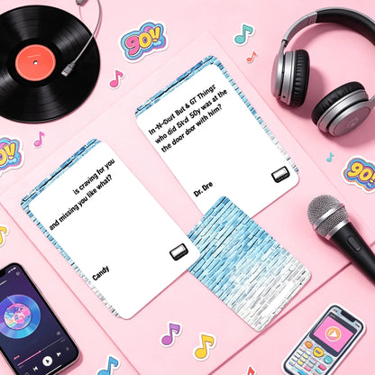 Lyrics Pop Quiz 90s & 2000s Music Trivia Game | Pub Quiz Style Party Game for Adults & Teens | Game Night, Hen Do & Dinner Party