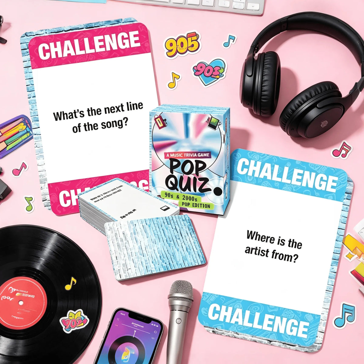 Lyrics Pop Quiz 90s & 2000s Music Trivia Game | Pub Quiz Style Party Game for Adults & Teens | Game Night, Hen Do & Dinner Party
