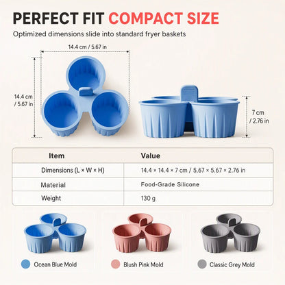 Silicone baking tin for an air fryer