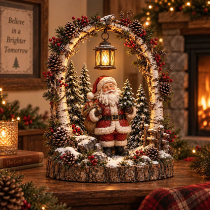 🐮🎄 Highland Cow Christmas Lantern – Cozy Woodland Holiday Décor