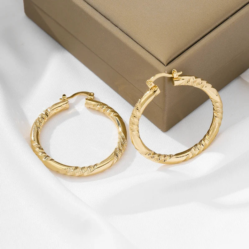 💥Women's Elegant Twisted Hoop Earrings