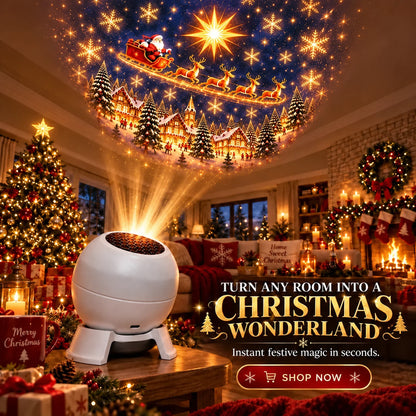 🎄 Magical Christmas Projection Night Light – Transform Any Room Into A Holiday Wonderland