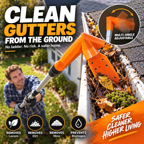 🔧✨ No-Climb Gutter Cleaning Tool