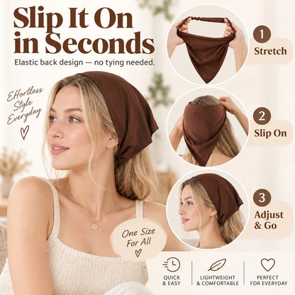 Elastic Triangle Hair Scarf for Women
