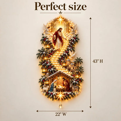 ✨ Jesus Light Of Heaven Christmas Wall Hanging✝️
