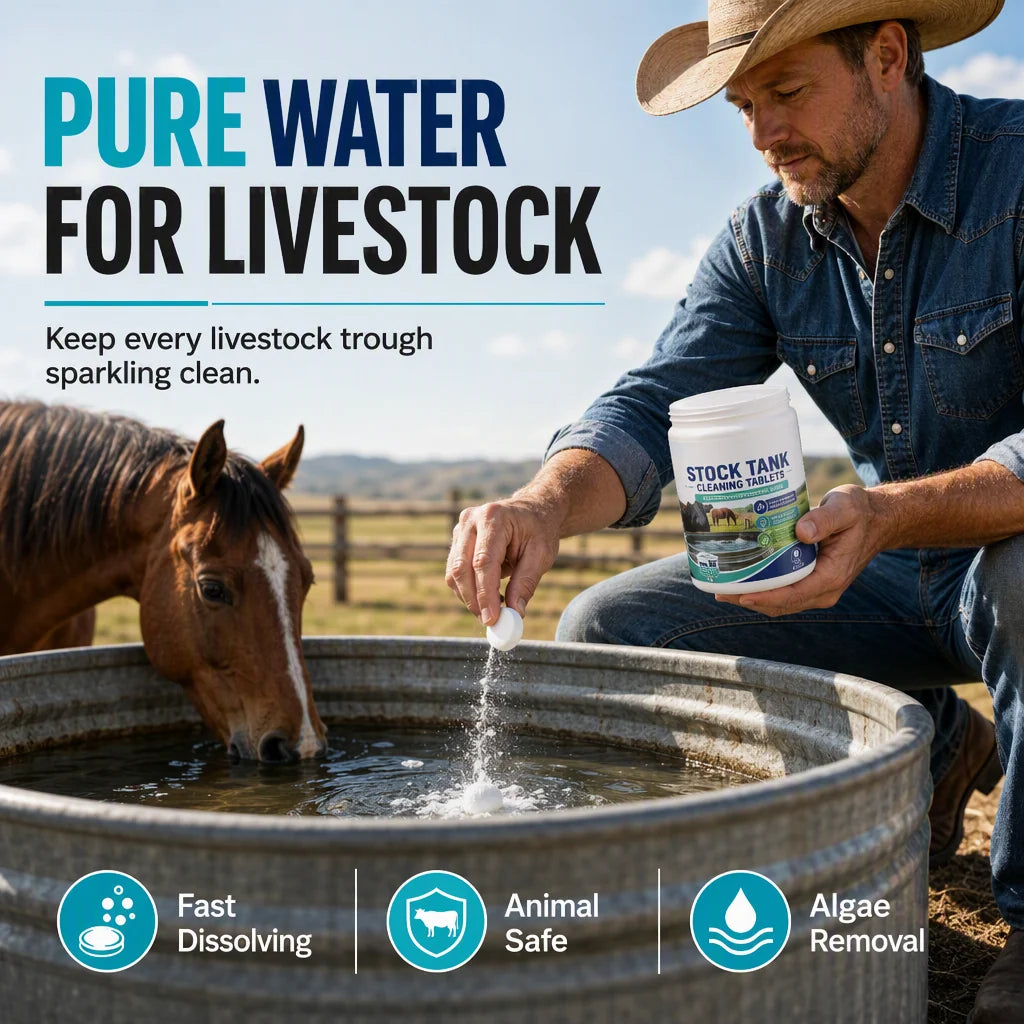 Fast-Dissolving Livestock Water Tank Cleaning Tablets