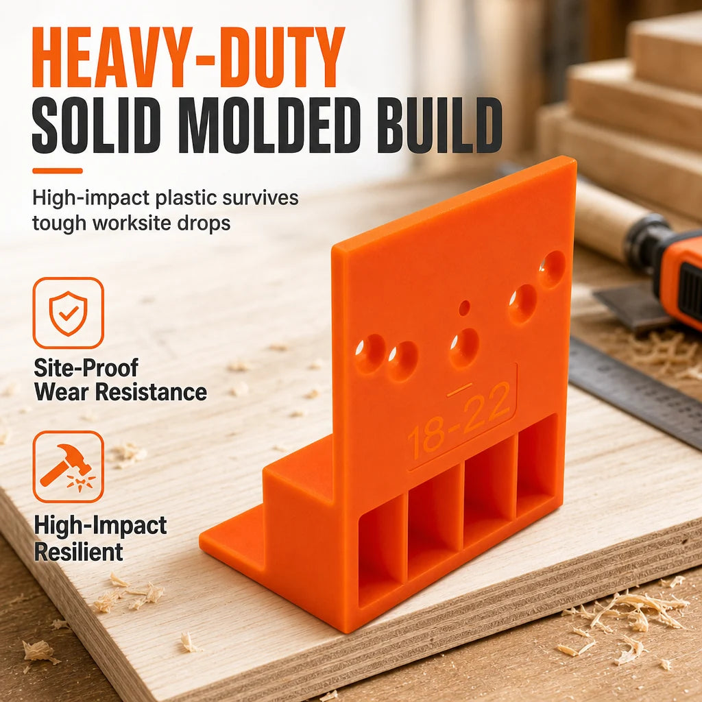 Wardrobe Cabinet Side Filler Panel Installation Locator and Stepped Positioning Plate for Precise Hole Alignment