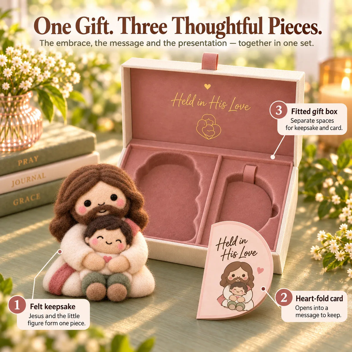 ✝️ Faith-inspired Felt Keepsake Gift Set | 6 Meaningful Designs With Matching Message Card & Gift Box 🎁