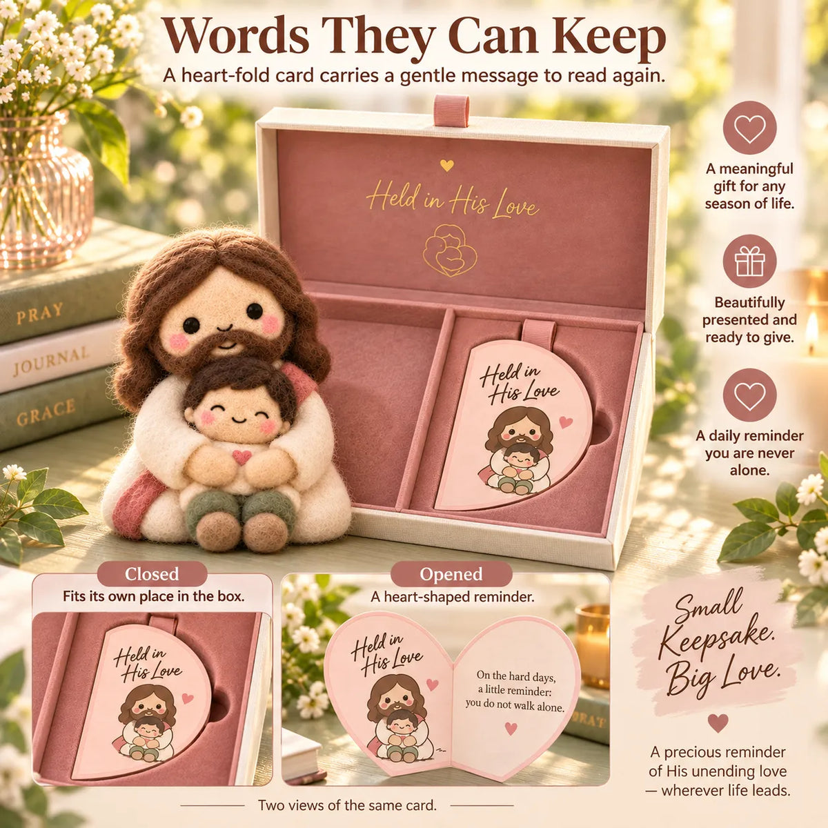✝️ Faith-inspired Felt Keepsake Gift Set | 6 Meaningful Designs With Matching Message Card & Gift Box 🎁