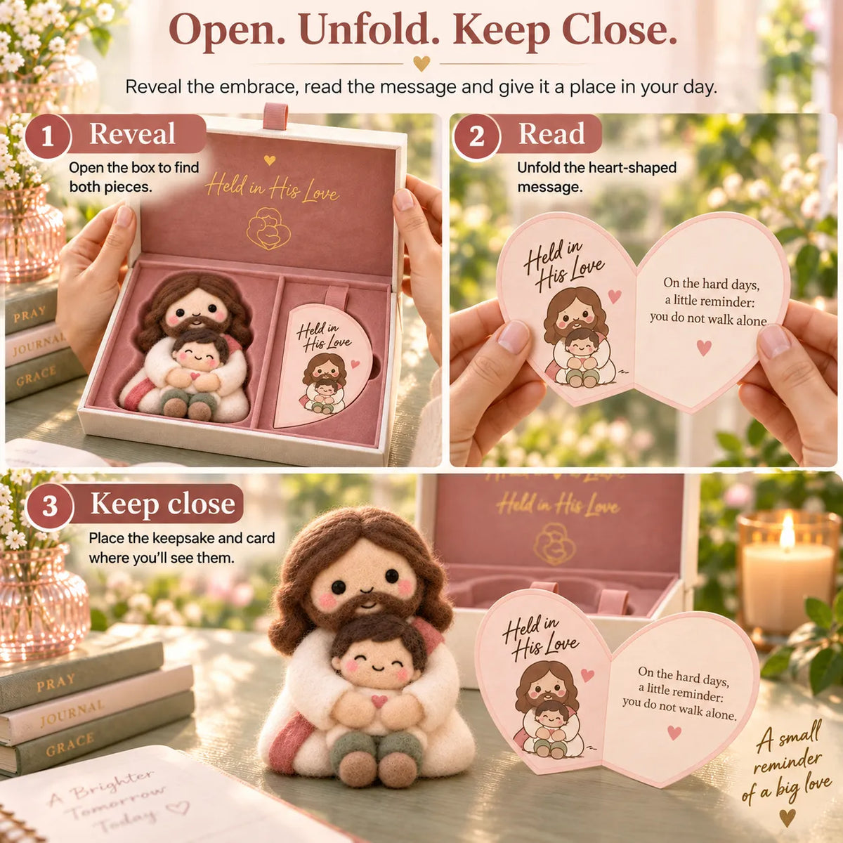 ✝️ Faith-inspired Felt Keepsake Gift Set | 6 Meaningful Designs With Matching Message Card & Gift Box 🎁