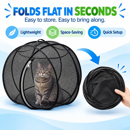 🐱🌿 Freshair Cat Haven™ – Pop-up Mesh Playpen🔥