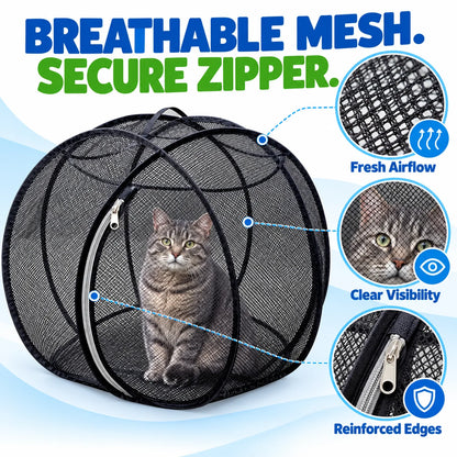 🐱🌿 Freshair Cat Haven™ – Pop-up Mesh Playpen🔥