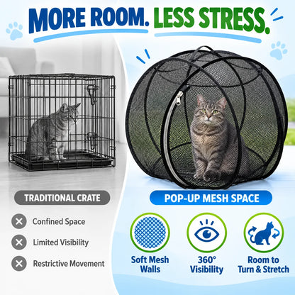 🐱🌿 Freshair Cat Haven™ – Pop-up Mesh Playpen🔥