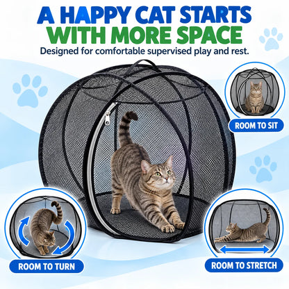 🐱🌿 Freshair Cat Haven™ – Pop-up Mesh Playpen🔥