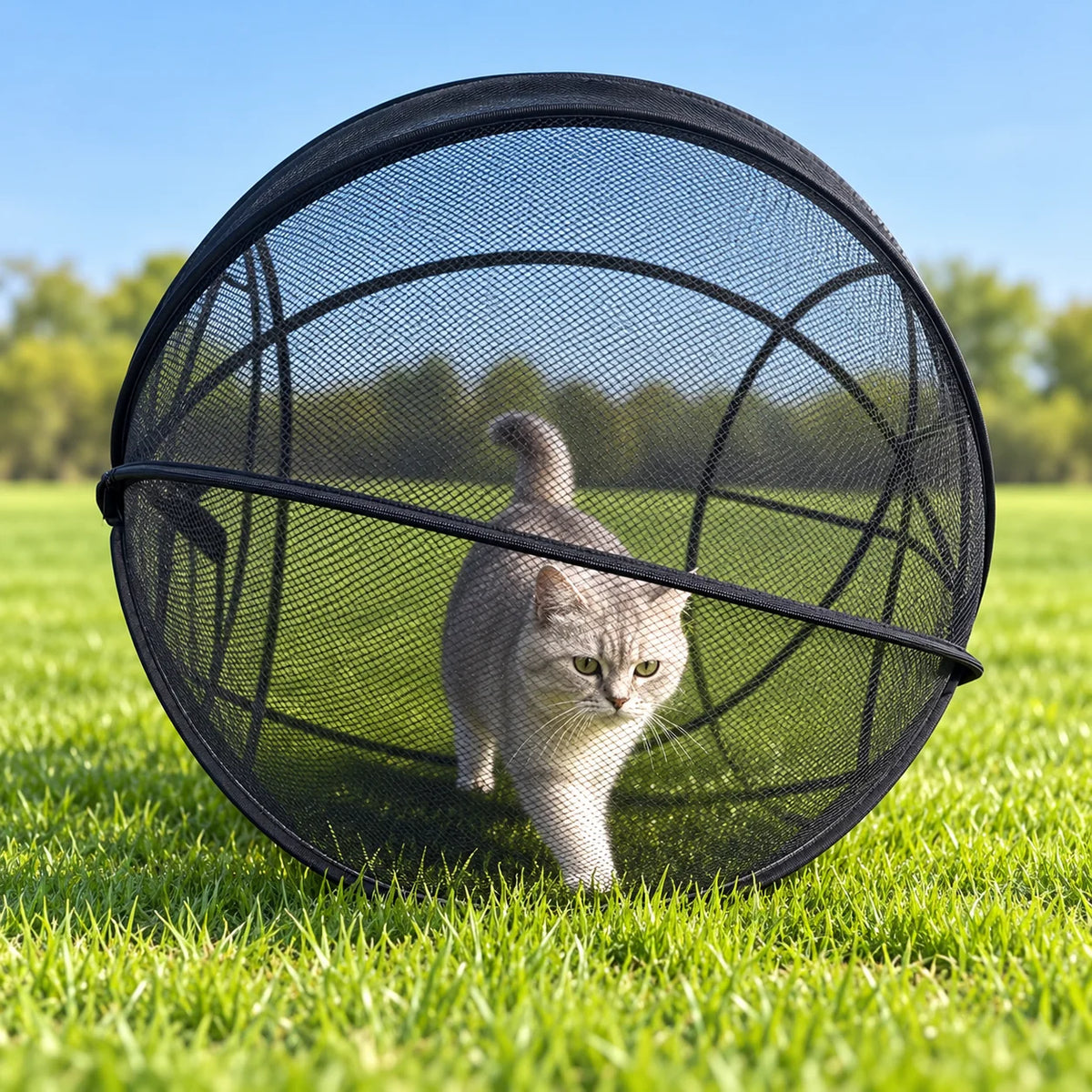 🐱🌿 Freshair Cat Haven™ – Pop-up Mesh Playpen🔥