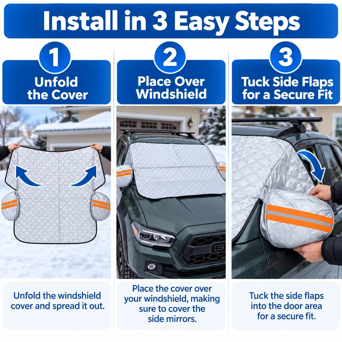 Last Day 49% OFF – 🚗 All-Season Magnetic Windshield Cover – Snow, Ice & Frost Protection