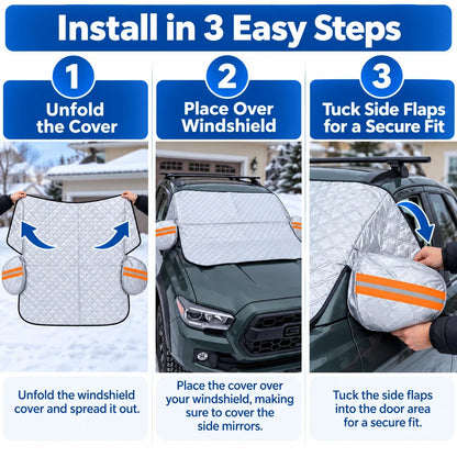 Last Day 49% OFF – 🚗 All-Season Magnetic Windshield Cover – Snow, Ice & Frost Protection